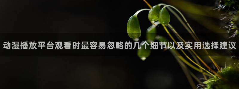 记得香蕉成熟时粤语：动漫播放平台观看时最容易忽略的几个细节以及实用选择建议配图